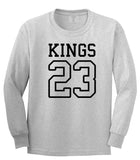 KINGS 23 Jersey Long Sleeve T-Shirt in Grey By Kings Of NY