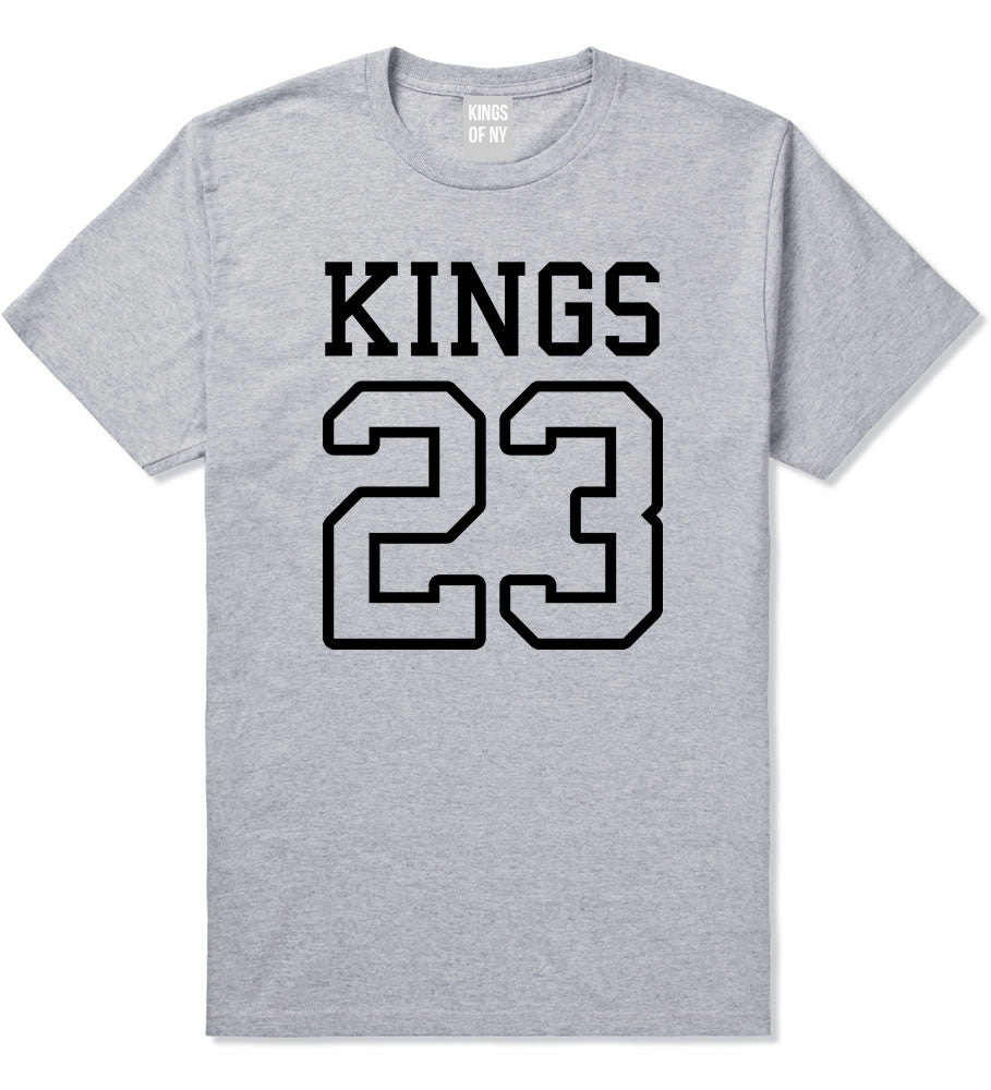 KINGS 23 Jersey T-Shirt in Grey By Kings Of NY