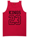 KINGS 23 Jersey Tank Top in Red By Kings Of NY