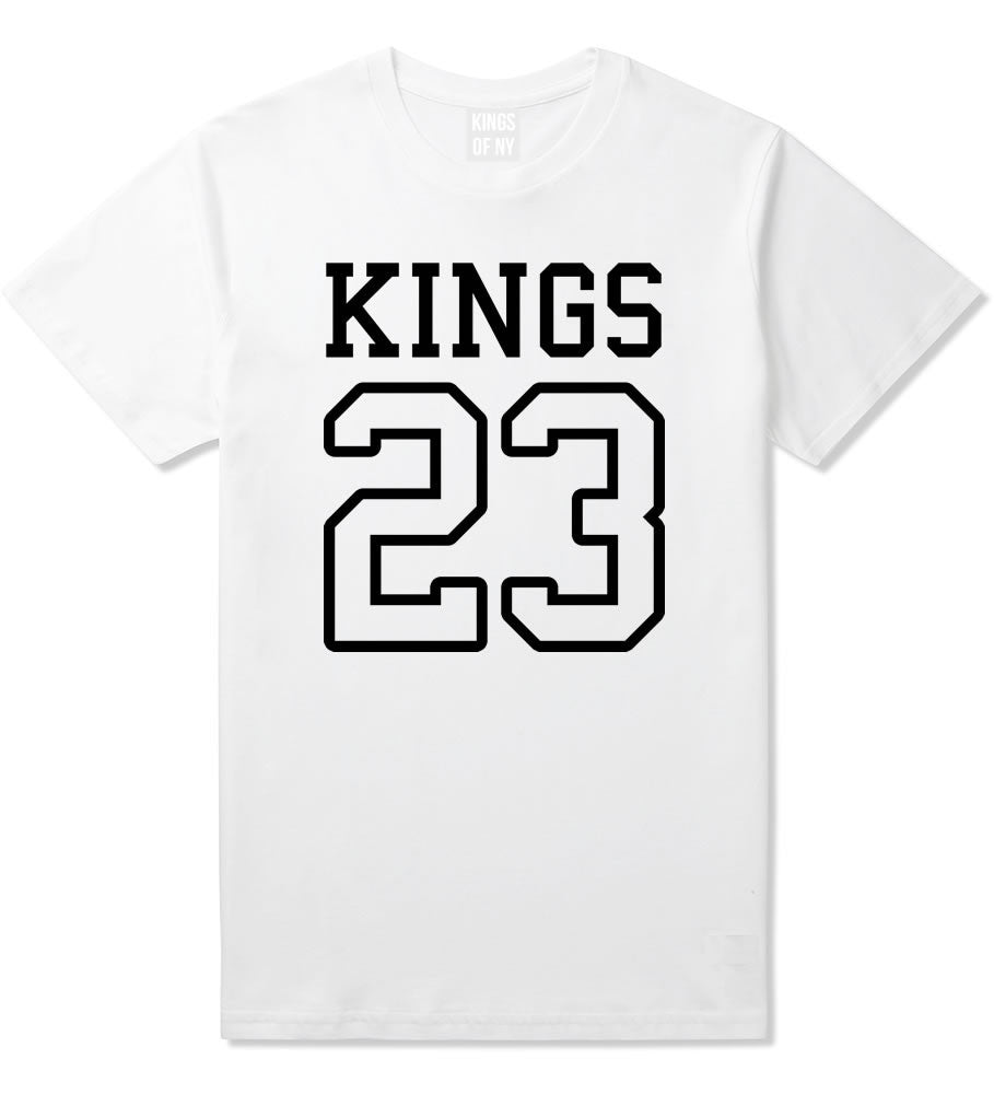 KINGS 23 Jersey T-Shirt in White By Kings Of NY