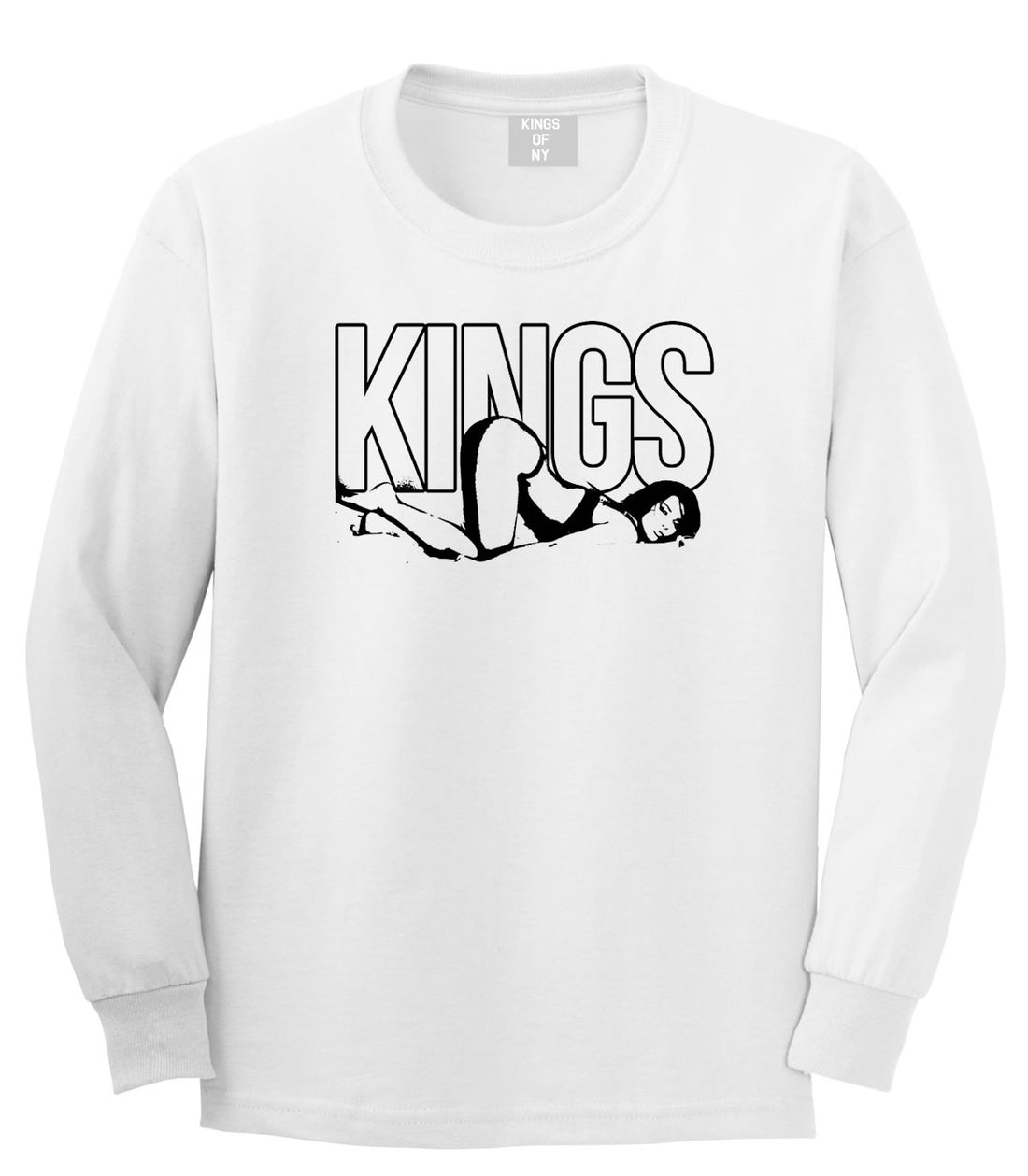 Kings Girl Streetwear Long Sleeve T-Shirt in White by Kings Of NY