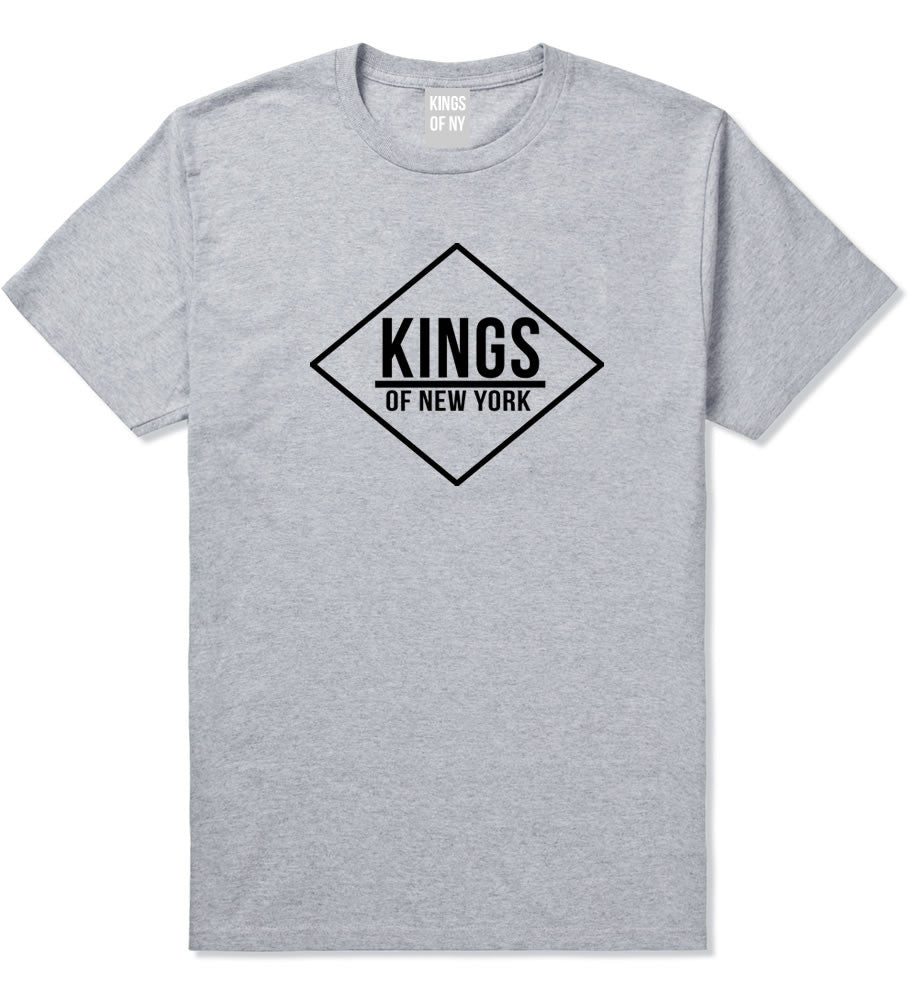 Kings Of NY New York Diamond Logo T-Shirt in Grey