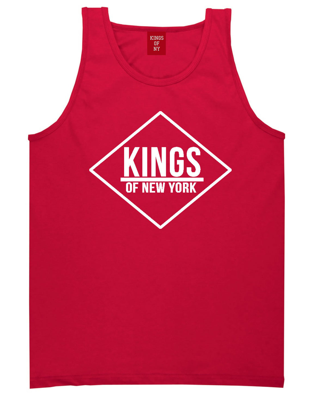 Kings Of NY New York Diamond Logo Tank Top in Red