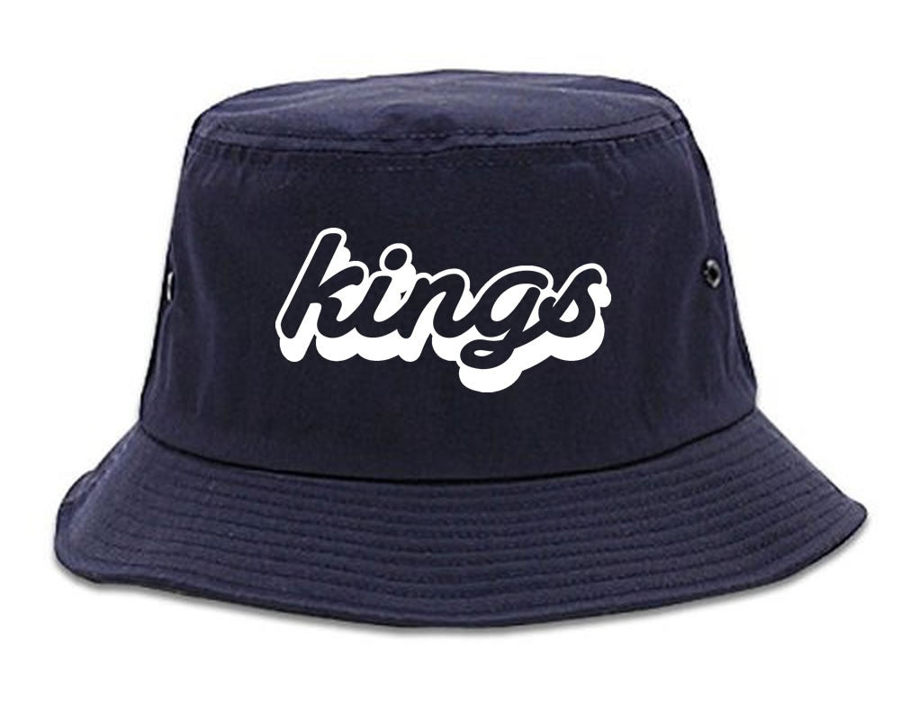 Kings Blue Gradient Logo Bucket Hat By Kings Of NY