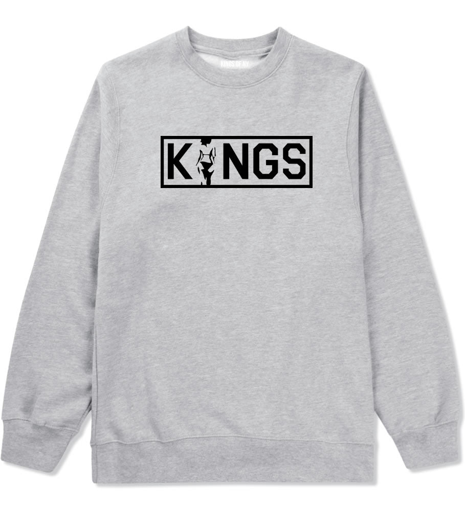 KINGS Twerk Girls Crewneck Sweatshirt in Grey