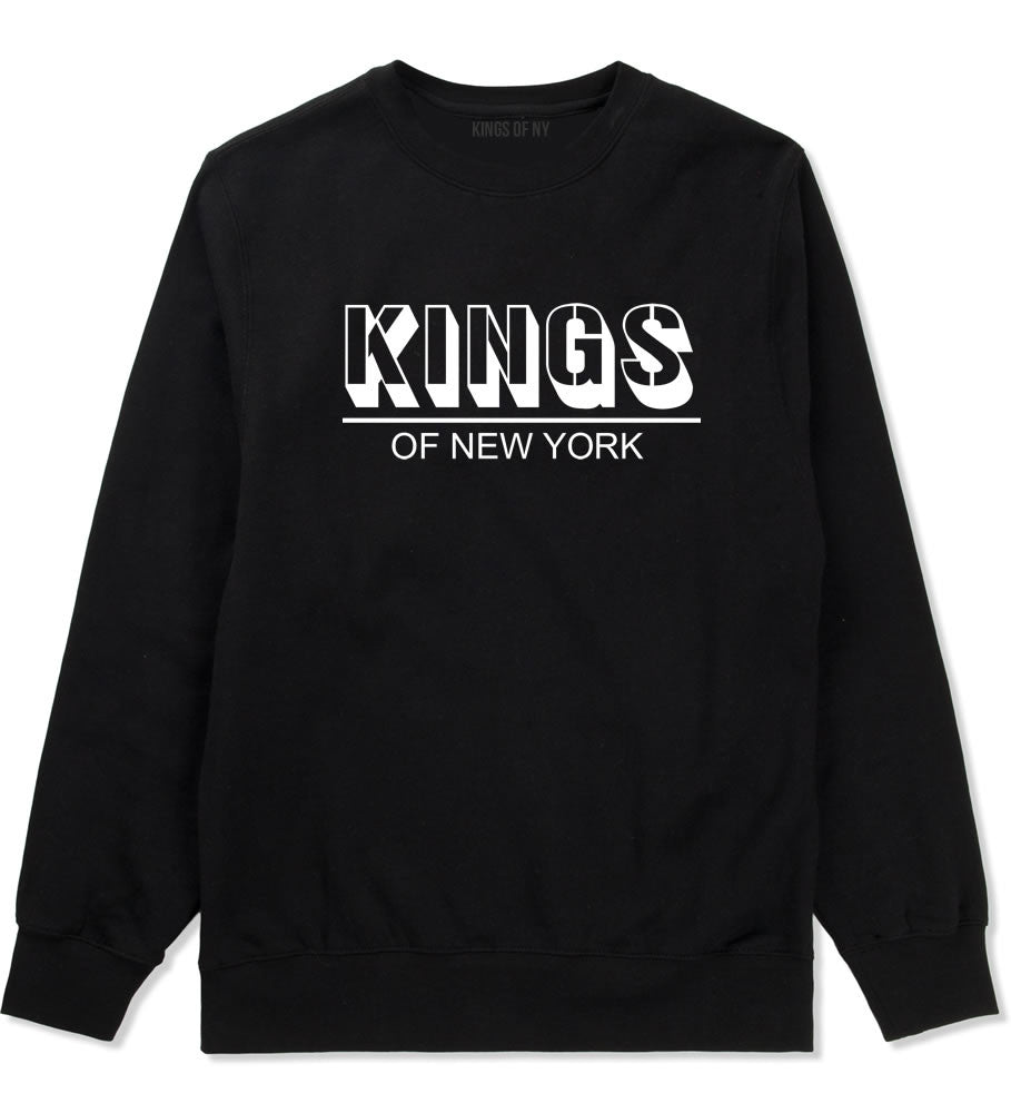 King Branded Block Letters Crewneck Sweatshirt in Black by Kings Of NY