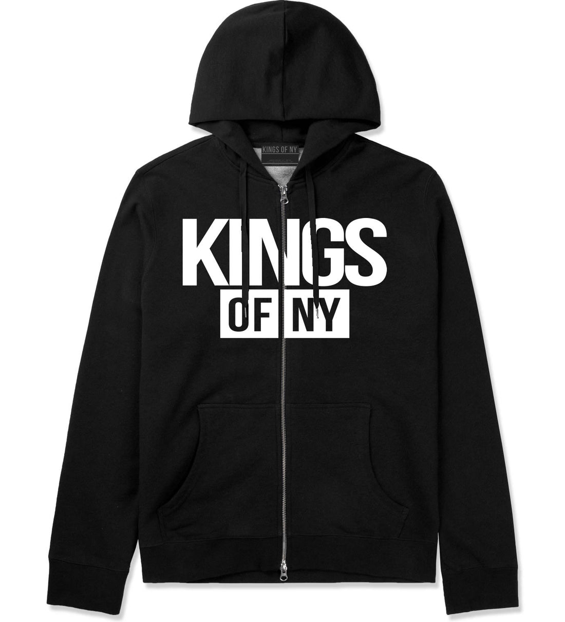 Kings Of NY Logo W15 Zip Up Hoodie in Black By Kings Of NY
