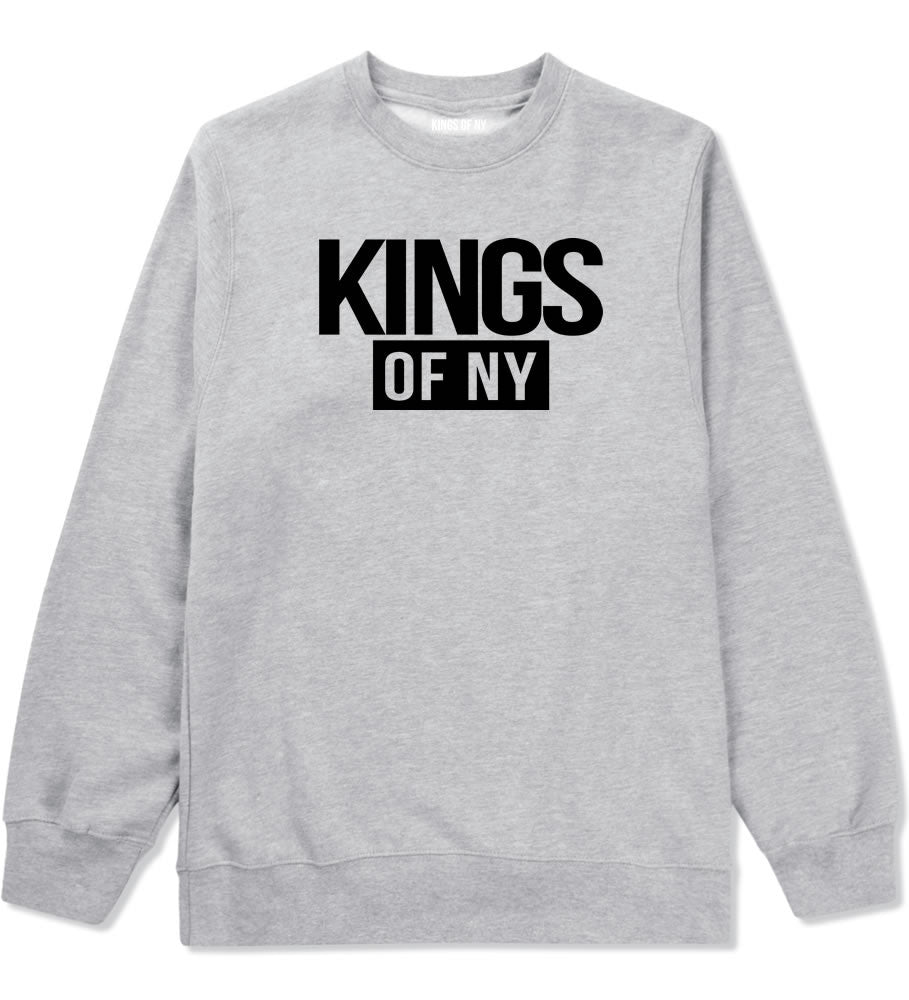 Kings Of NY Logo W15 Crewneck Sweatshirt in Grey By Kings Of NY