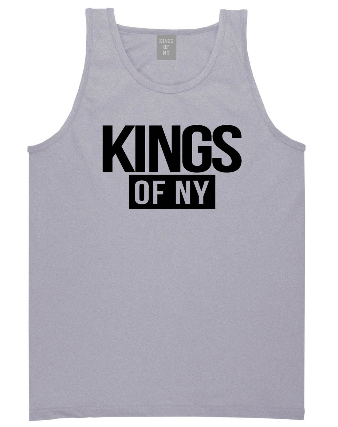 Kings Of NY Logo W15 Tank Top in Grey By Kings Of NY