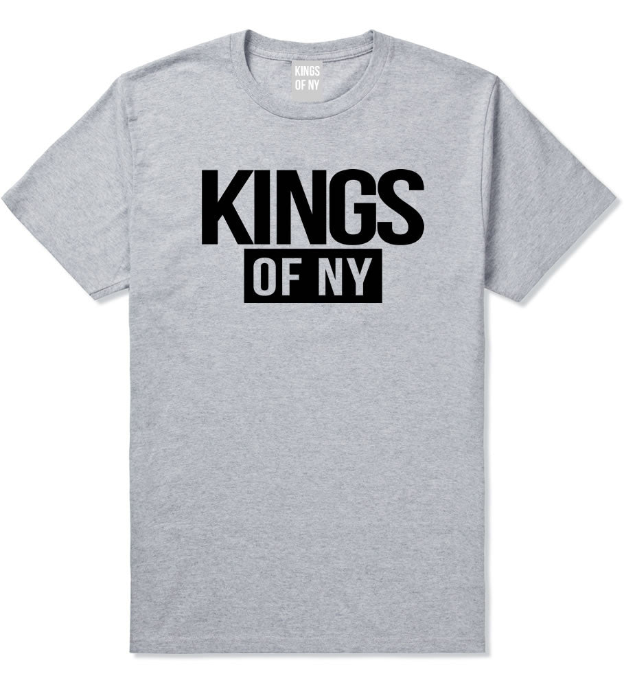 Kings Of NY Logo W15 T-Shirt in Grey By Kings Of NY