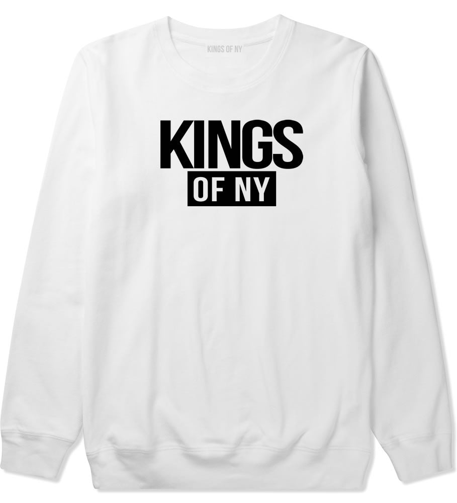 Kings Of NY Logo W15 Crewneck Sweatshirt in White By Kings Of NY
