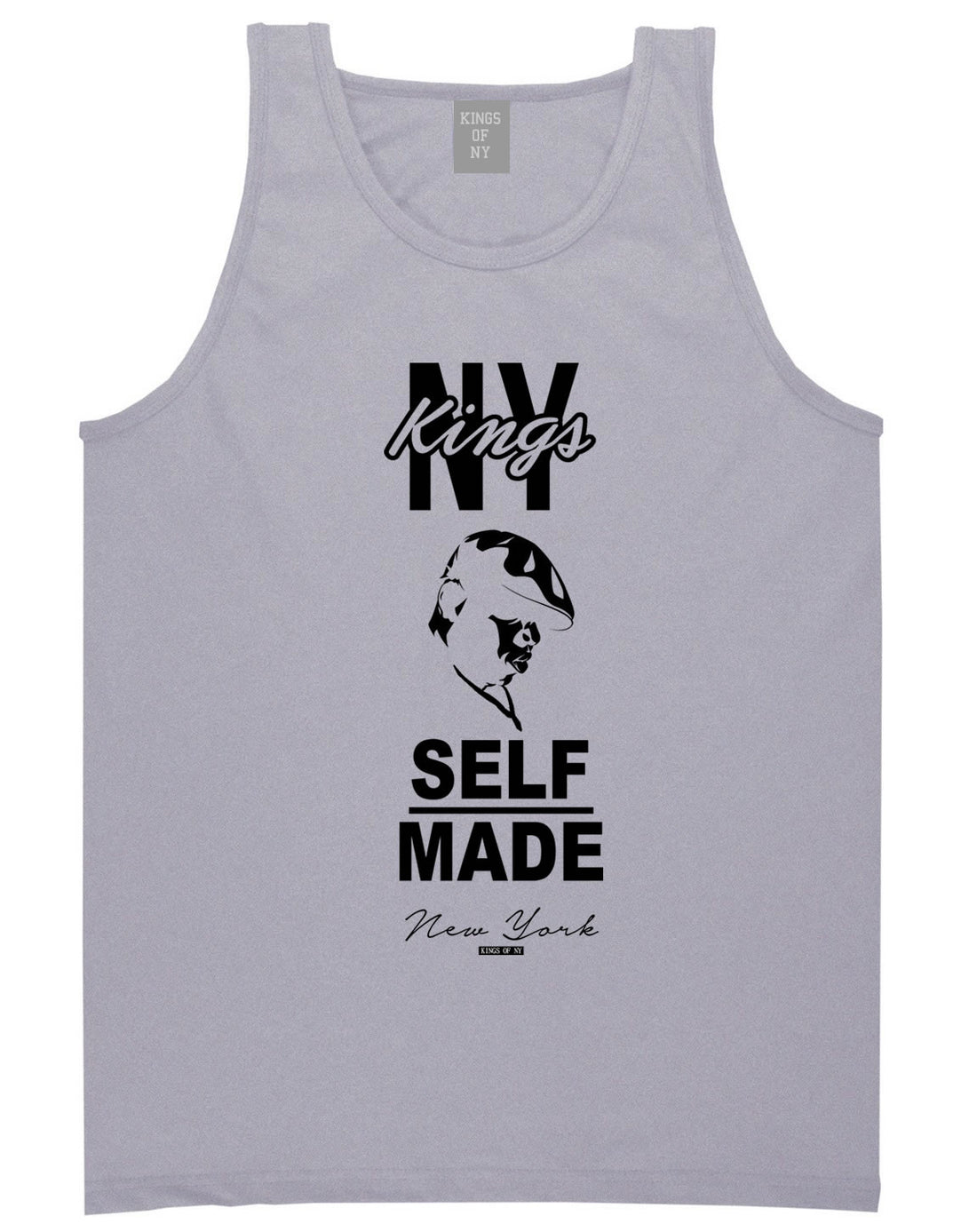 NY Kings Self Made Biggie Tank Top in Grey By Kings Of NY