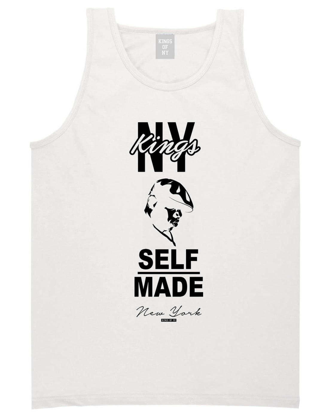 NY Kings Self Made Biggie Tank Top in White By Kings Of NY
