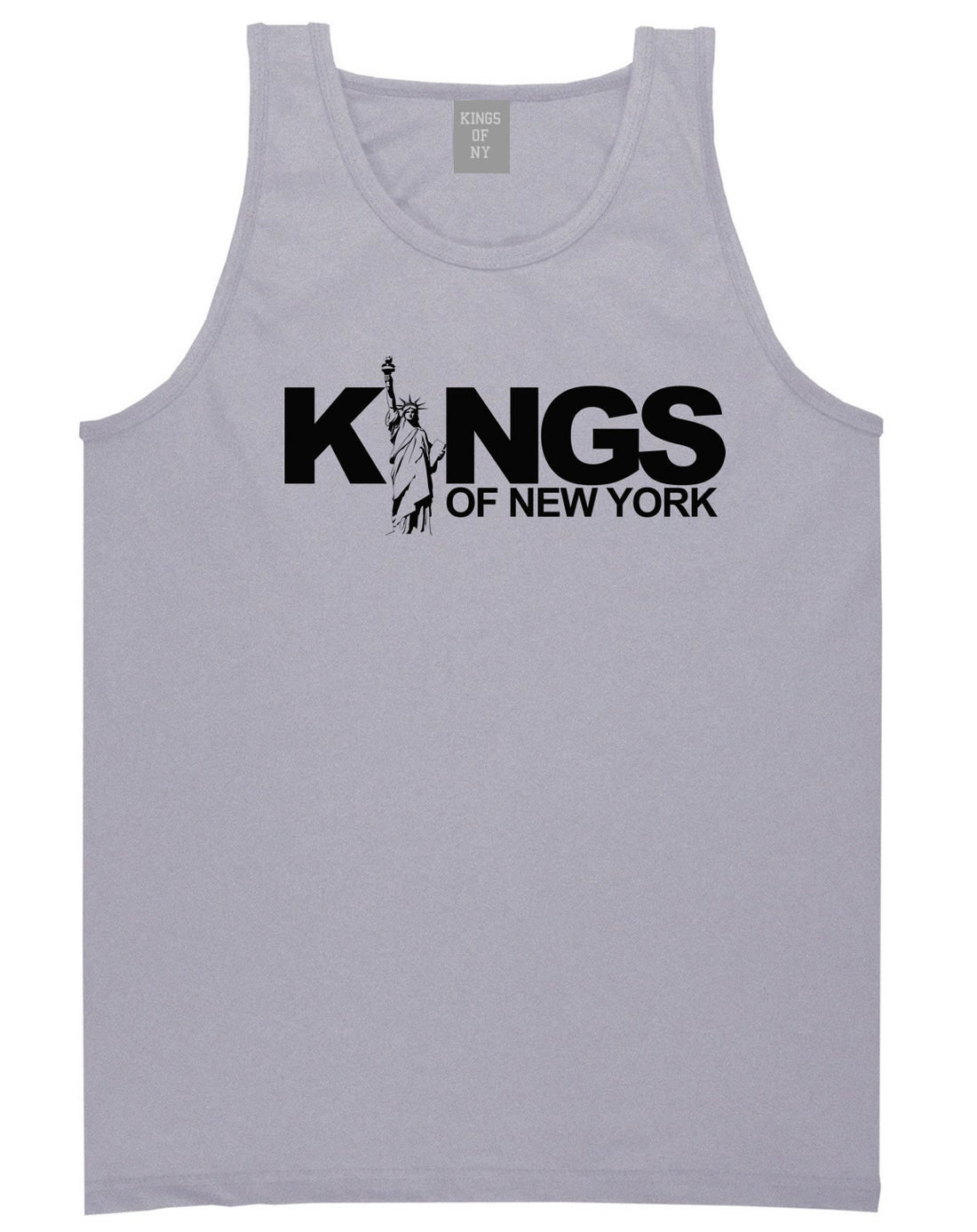 KINGS Lady Liberty Logo Tank Top in Grey by Kings Of NY