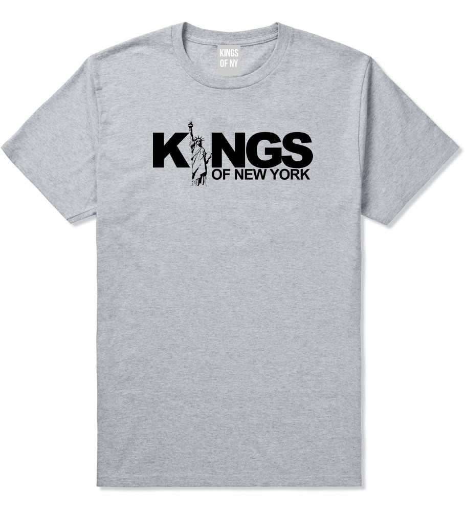 KINGS Lady Liberty Logo Boys Kids T-Shirt in Grey by Kings Of NY