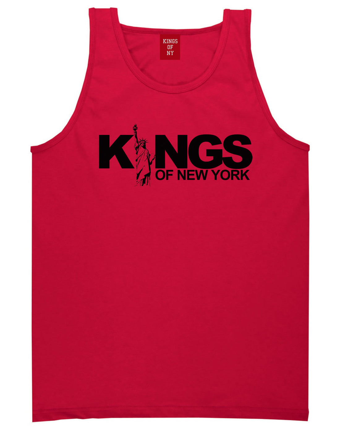 KINGS Lady Liberty Logo Tank Top in Red by Kings Of NY