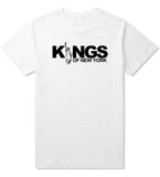 KINGS Lady Liberty Logo Boys Kids T-Shirt in White by Kings Of NY