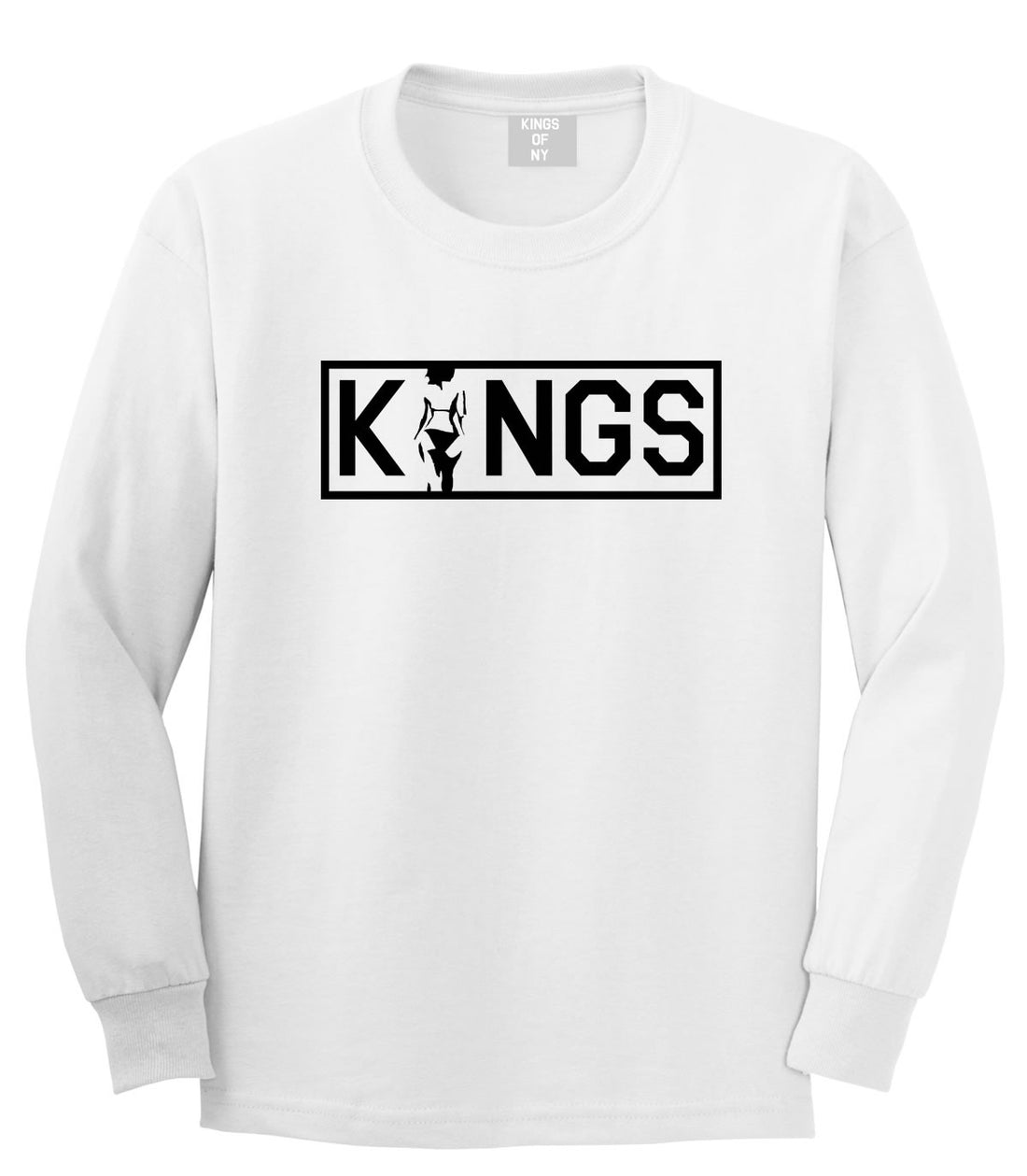 KINGS Twerk Girls Long Sleeve T-Shirt in White