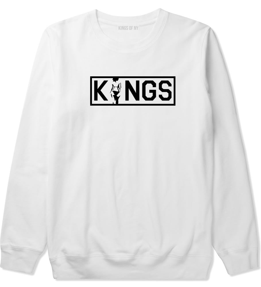 KINGS Twerk Girls Crewneck Sweatshirt in White