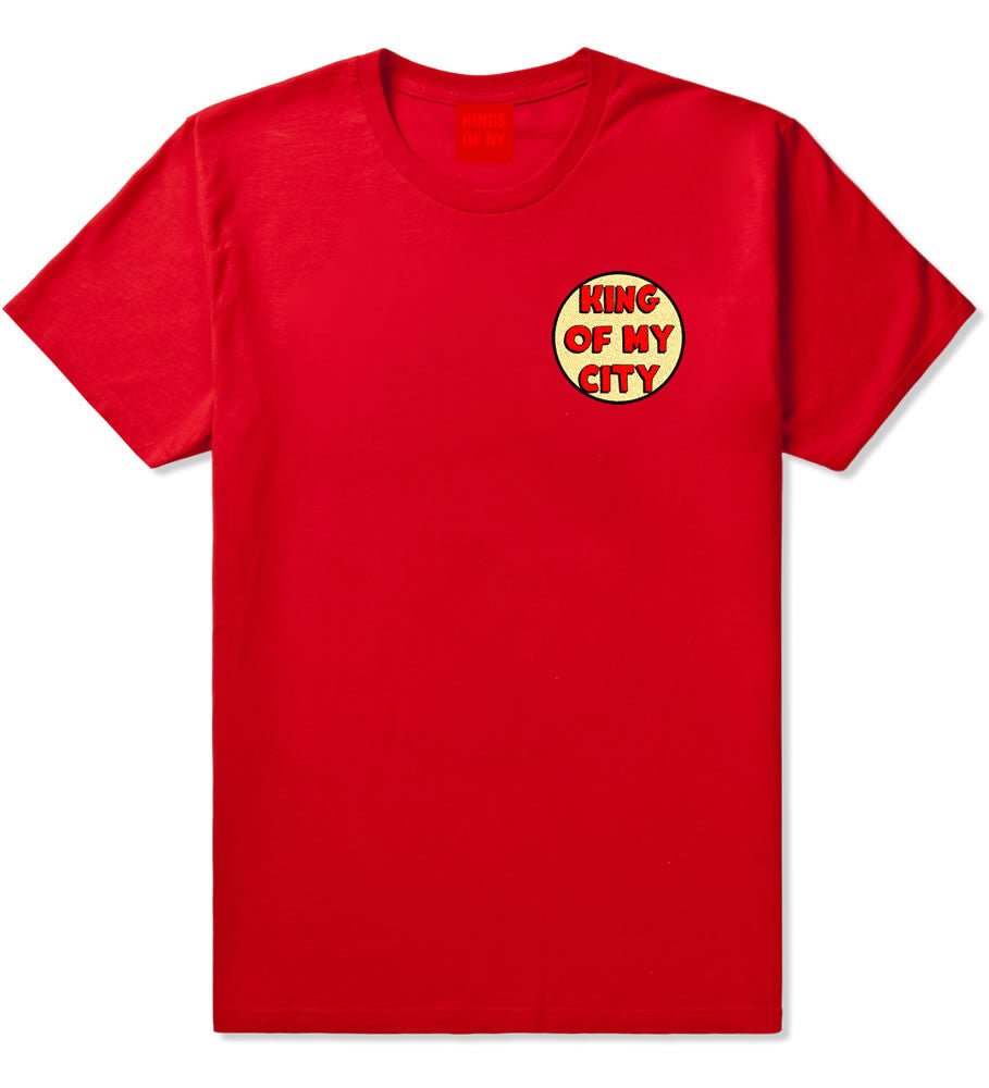 King Of My City Chest Logo Boys Kids T-Shirt in Red by Kings Of NY