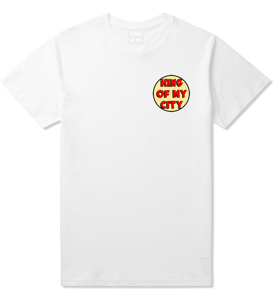 King Of My City Chest Logo T-Shirt in White by Kings Of NY