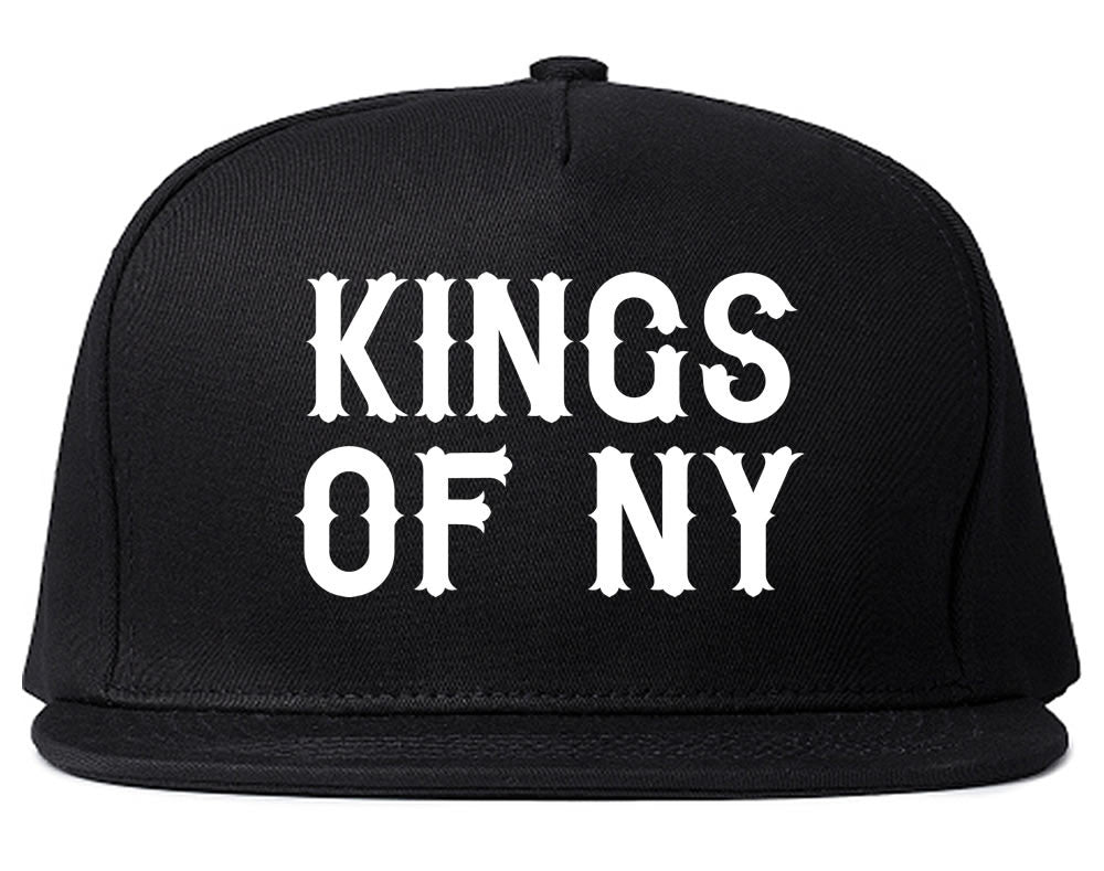 FALL15 Font Logo Print Snapback Hat in Black by Kings Of NY
