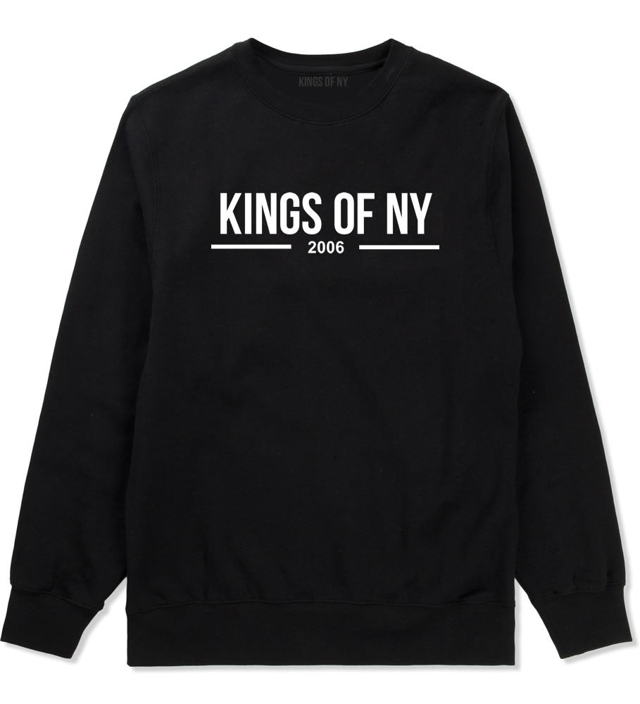 Kings Of NY 2006 Logo Lines Crewneck Sweatshirt in Black By Kings Of NY