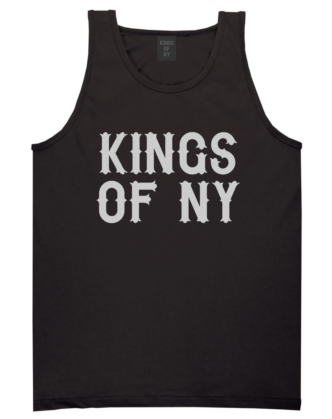 FALL15 Font Logo Print Tank Top in Black by Kings Of NY