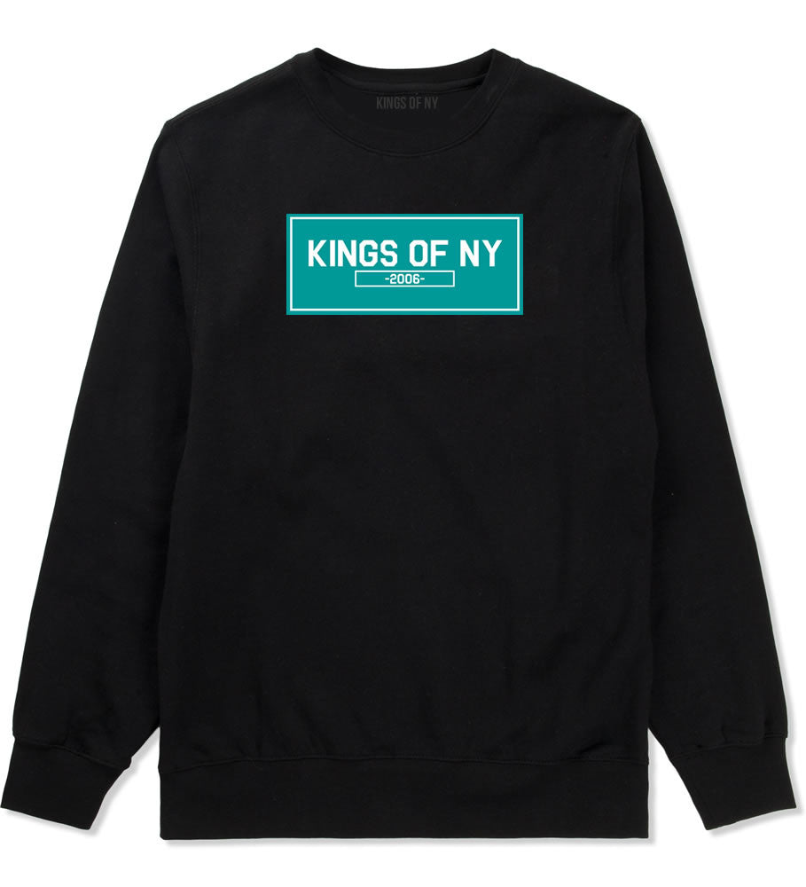 FALL15 Blue Logo Boys Kids Crewneck Sweatshirt in Black by Kings Of NY