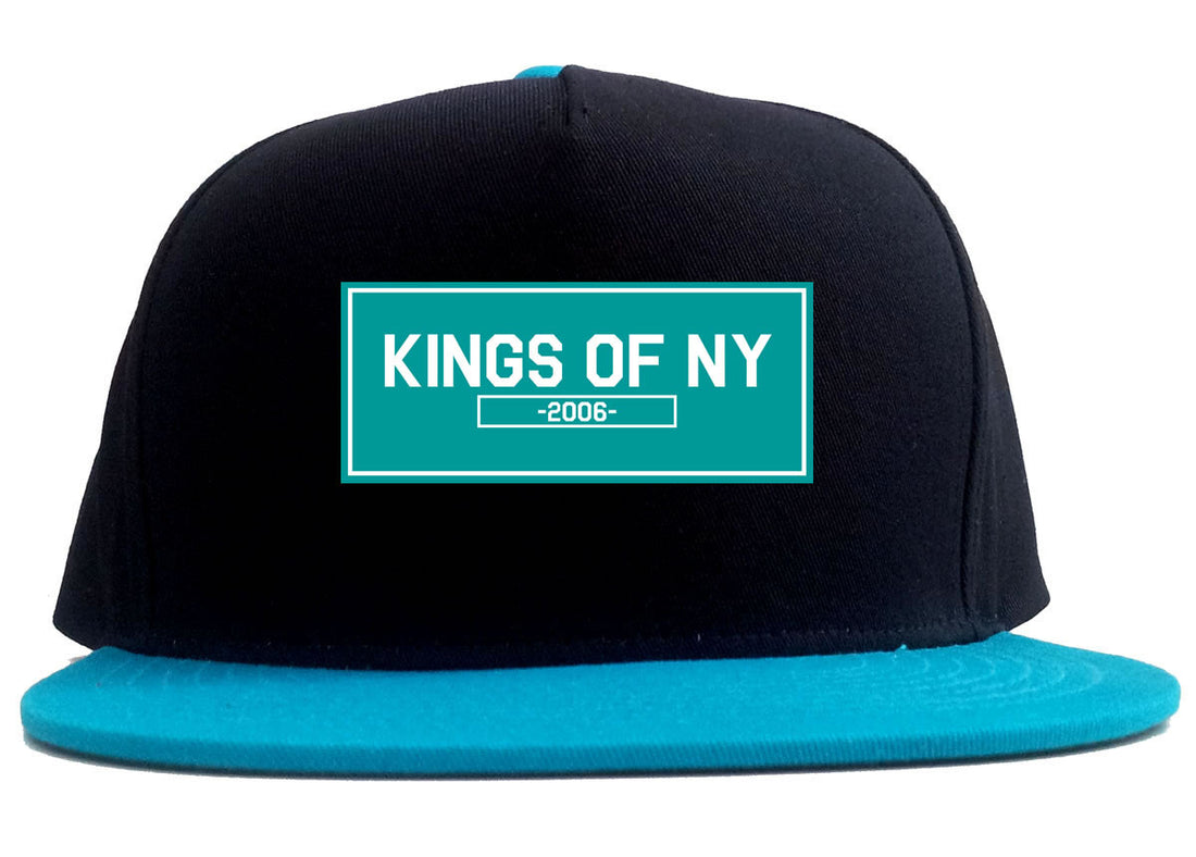 FALL15 Blue Logo 2 Tone Snapback Hat in Black and Blue by Kings Of NY