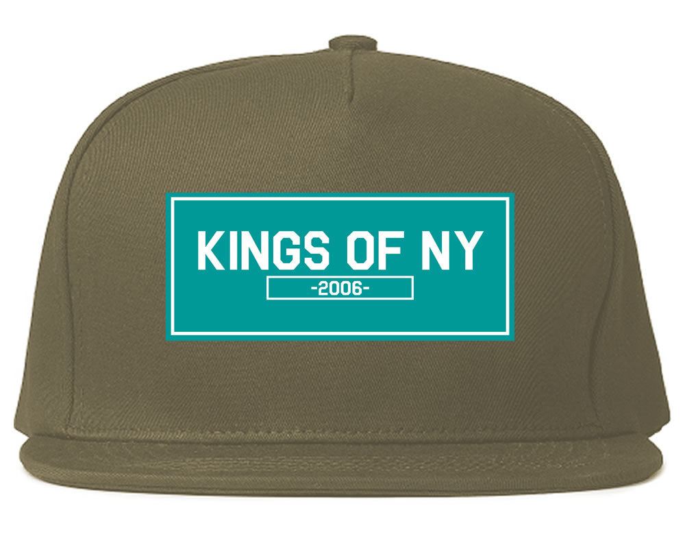 FALL15 Blue Logo Snapback Hat in Grey by Kings Of NY