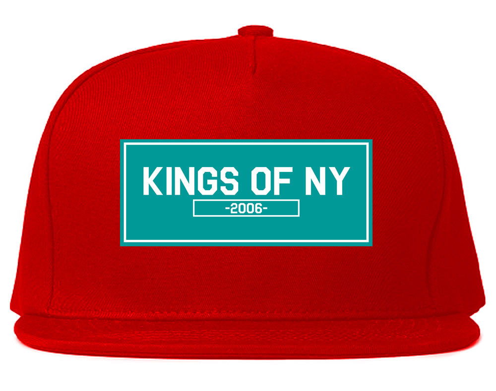 FALL15 Blue Logo Snapback Hat in Red by Kings Of NY