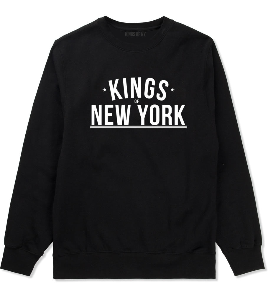 Kings Of NY Branded Logo New York Streetwear Crewneck Sweatshirt in Black