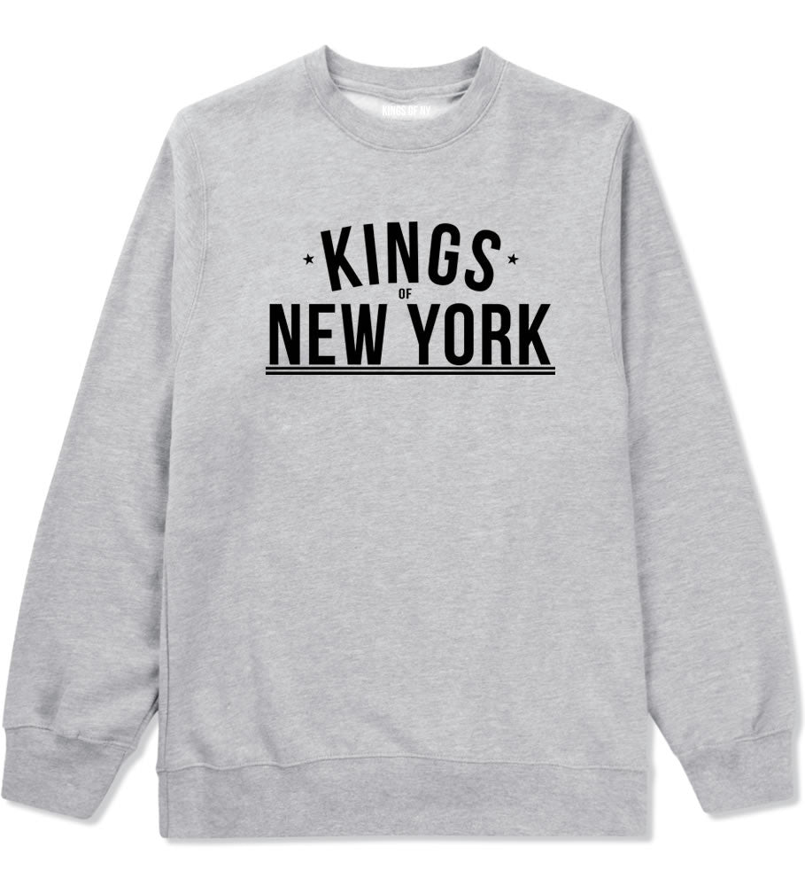 Kings Of NY Branded Logo New York Streetwear Crewneck Sweatshirt in Grey