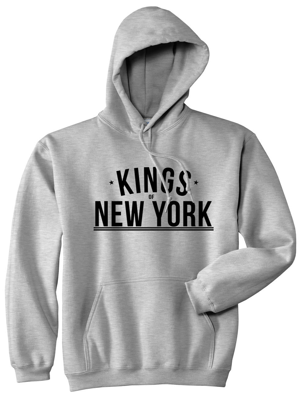 Kings Of NY Branded Logo New York Streetwear Pullover Hoodie Hoody in Grey