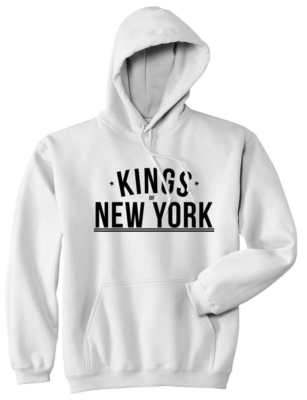 Kings Of NY Branded Logo New York Streetwear Pullover Hoodie Hoody in White