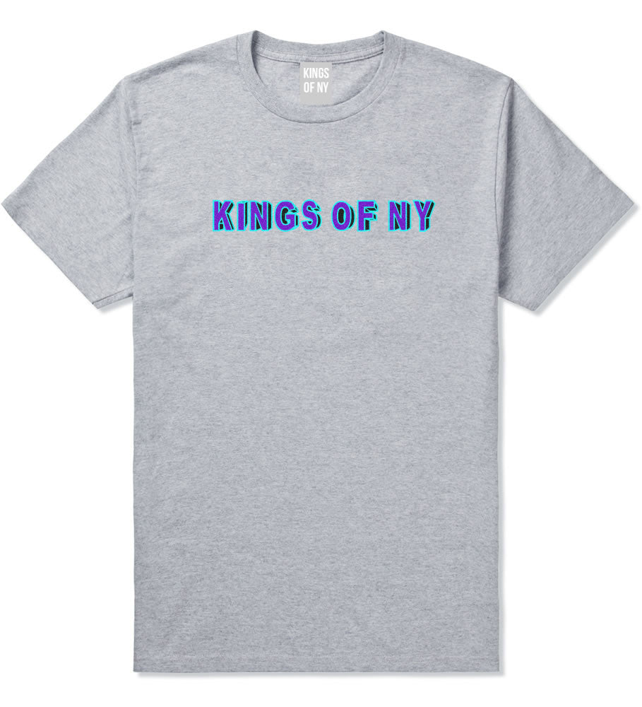 Bright Block Letters T-Shirt in Grey by Kings Of NY