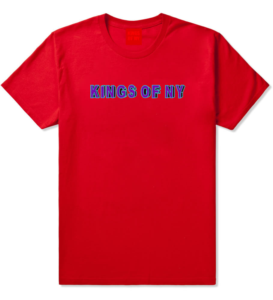 Bright Block Letters T-Shirt in Red by Kings Of NY