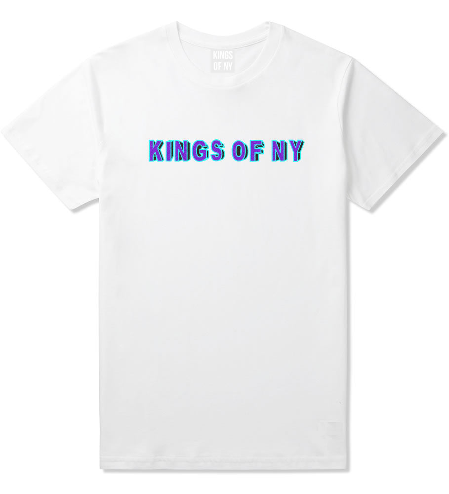 Bright Block Letters T-Shirt in White by Kings Of NY