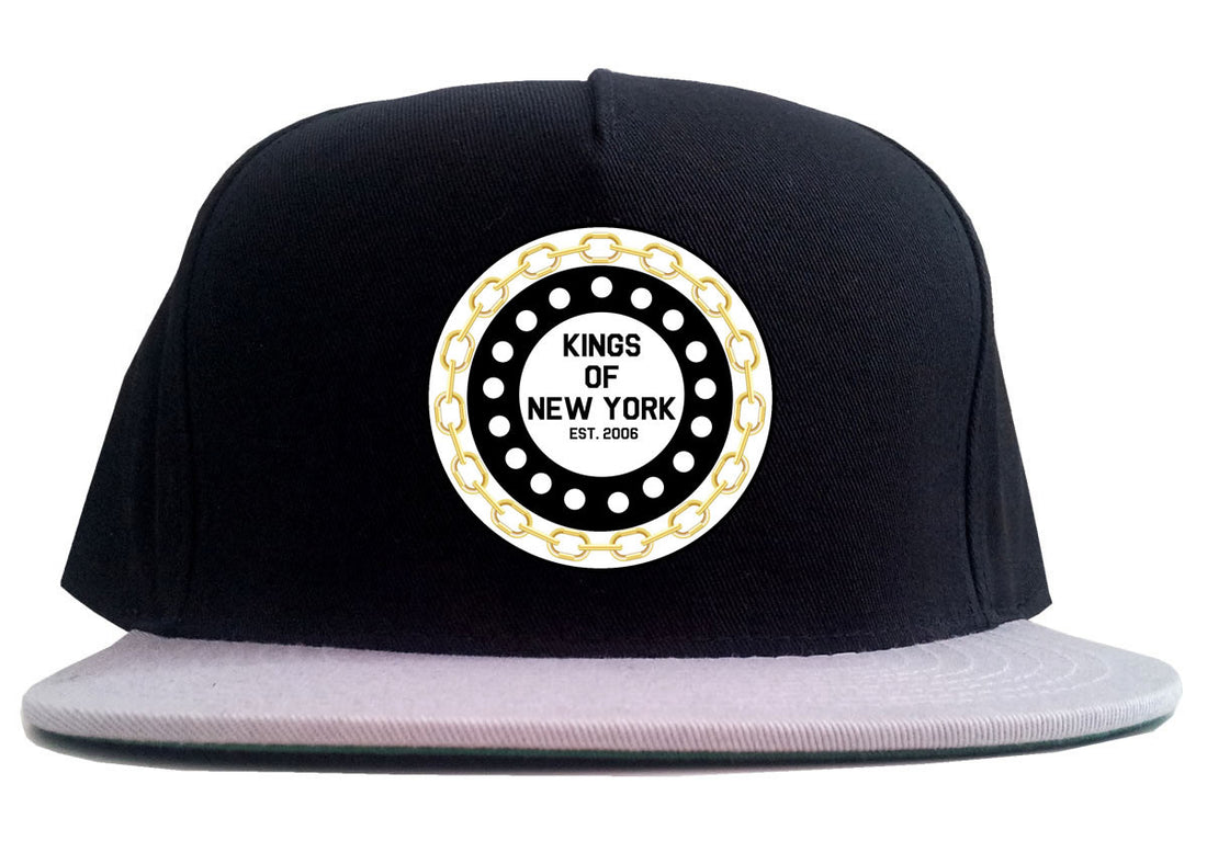 Kings Of NY Chain Logo 2 Tone Snapback Hat By Kings Of NY