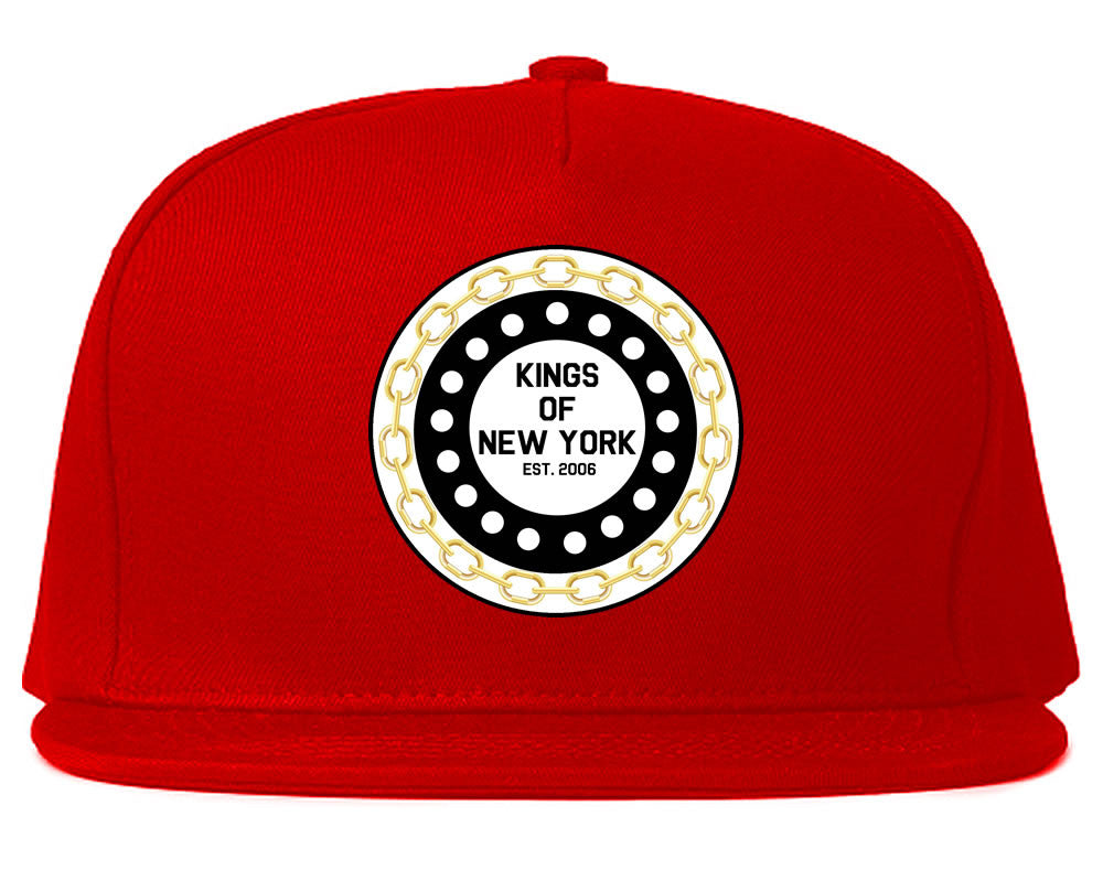 Kings Of NY Chain Logo Snapback Hat By Kings Of NY