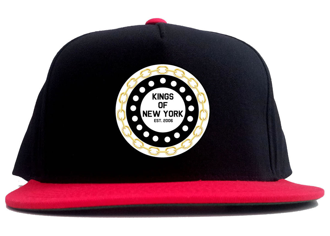 Kings Of NY Chain Logo 2 Tone Snapback Hat By Kings Of NY