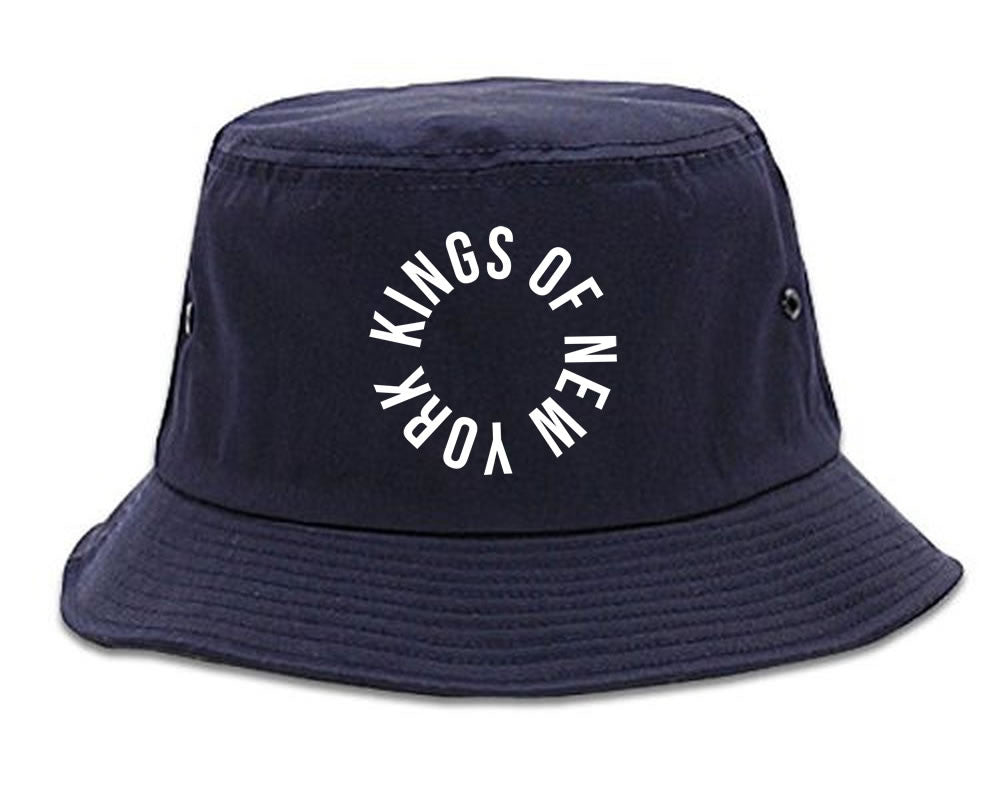 Kings Of New York Circle Emblem Logo Bucket Hat by Kings Of NY