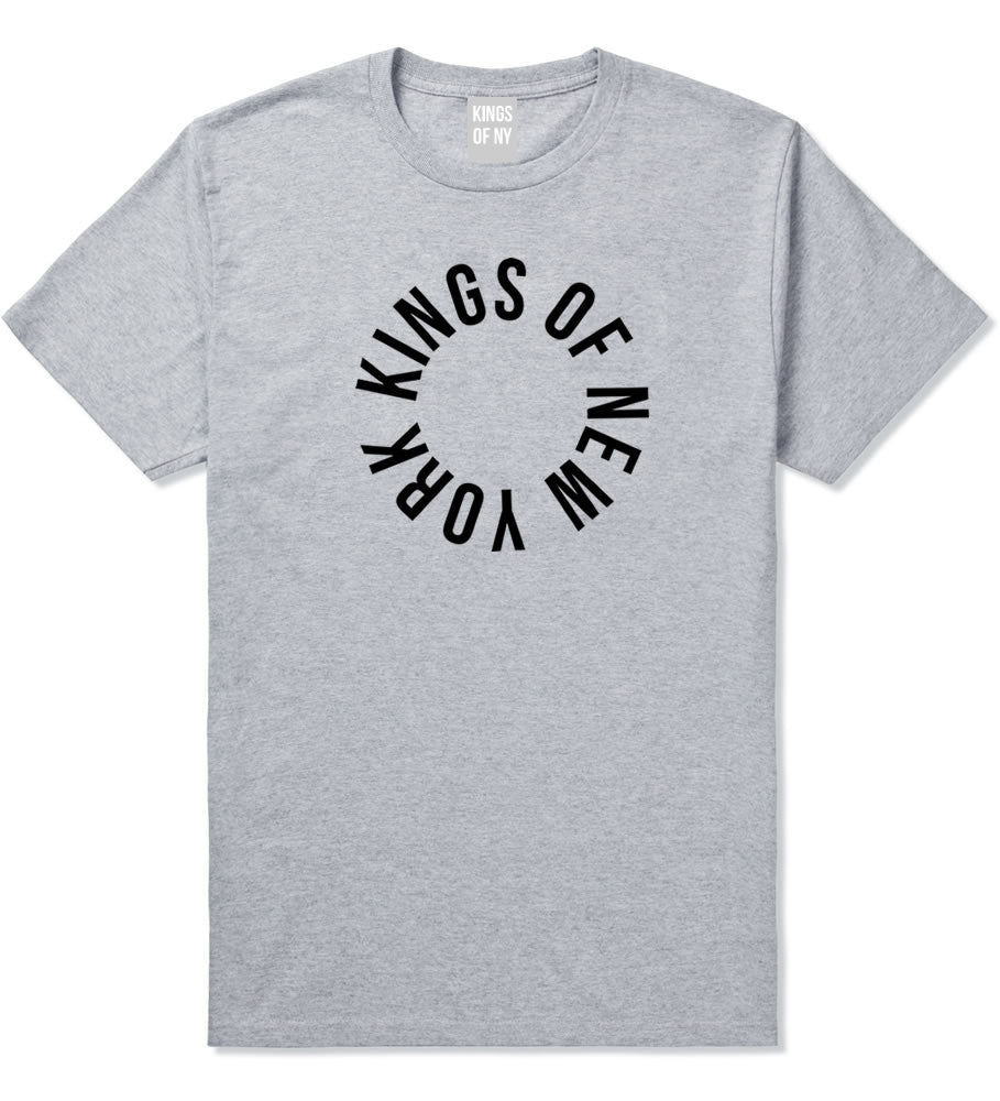Kings Of NY Circle Logo New York Round About T-Shirt in Grey