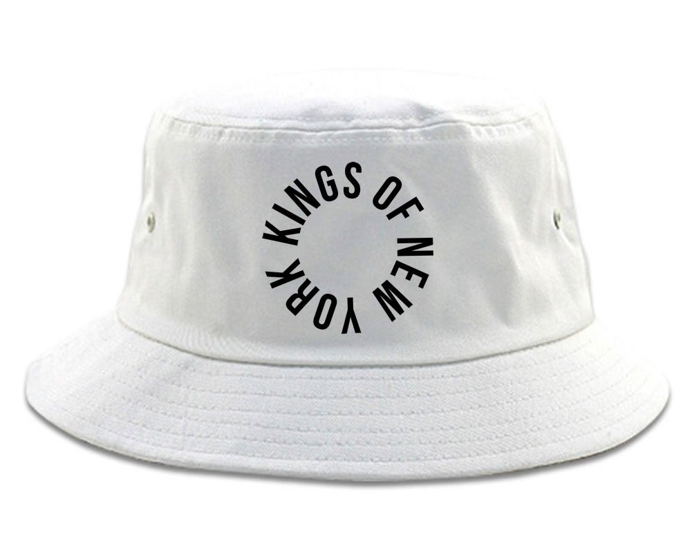 Kings Of New York Circle Emblem Logo Bucket Hat by Kings Of NY