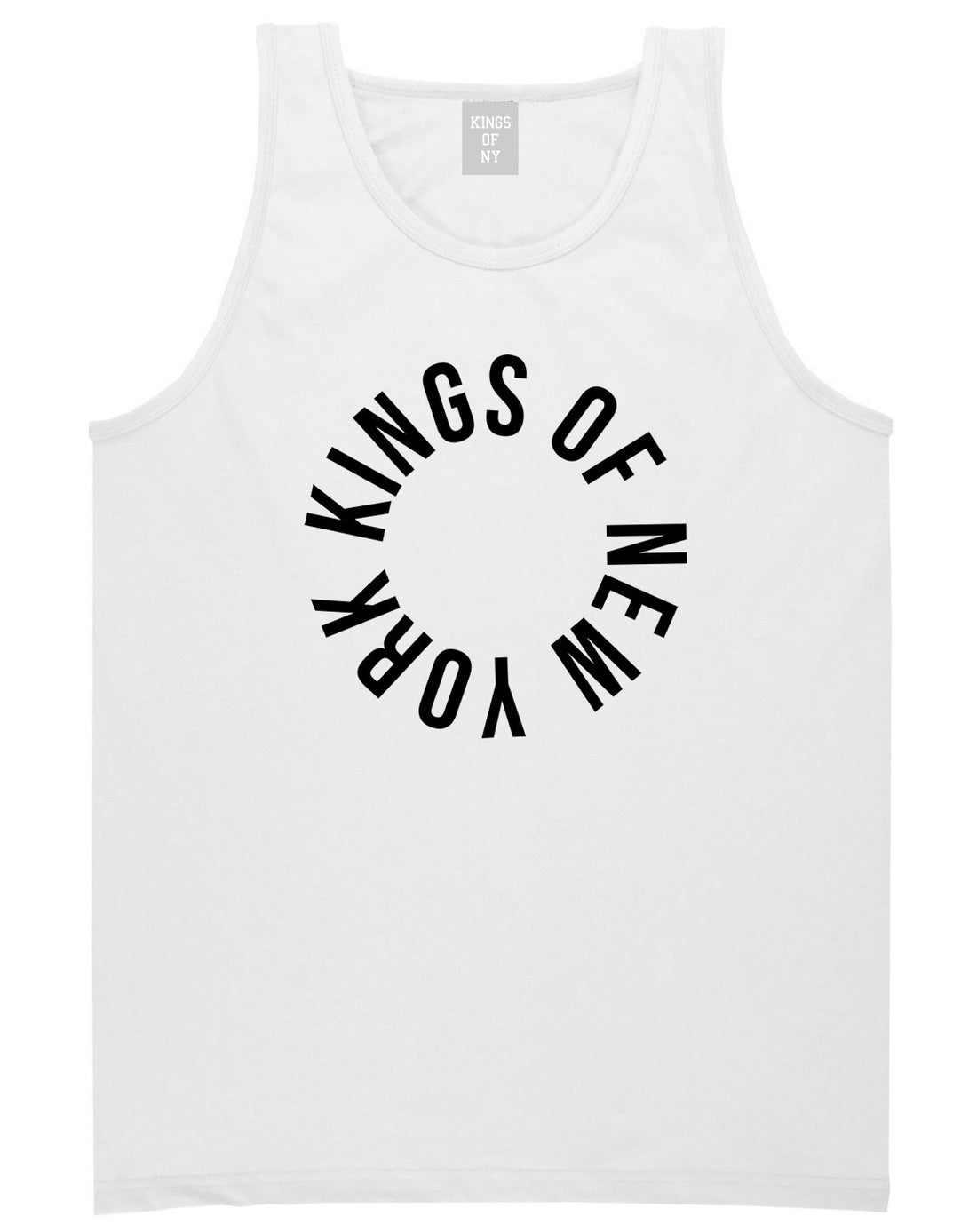 Kings Of NY Circle Logo New York Round About Tank Top in White