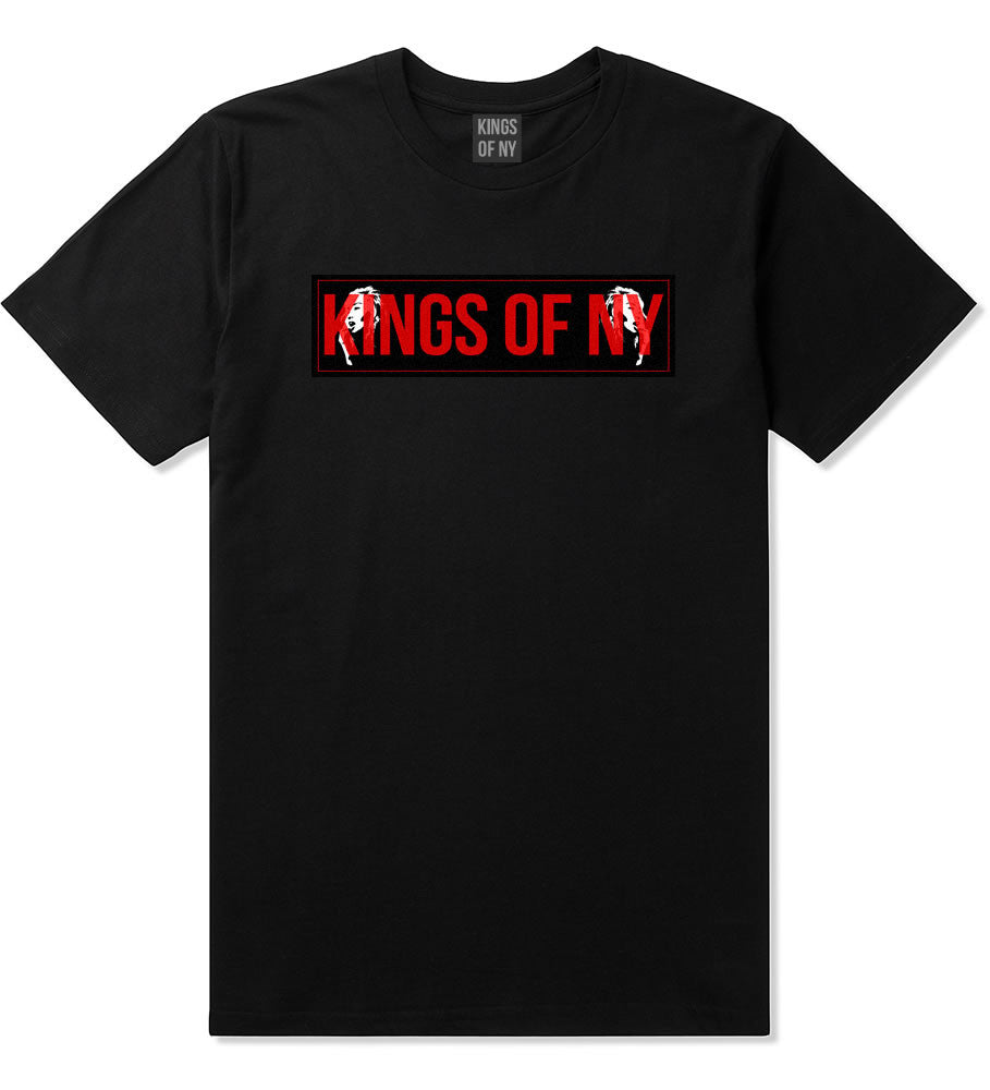 Red Girl Logo Print T-Shirt in Black by Kings Of NY
