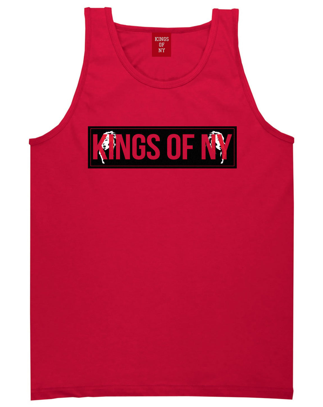 Red Girl Logo Print Tank Top in Red by Kings Of NY