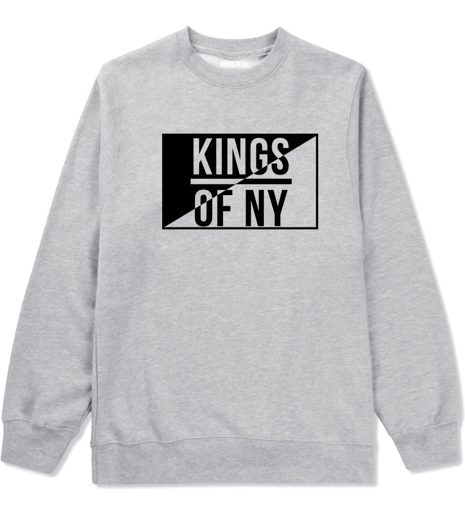 Kings Of NY Half Logo Crewneck Sweatshirt in Grey