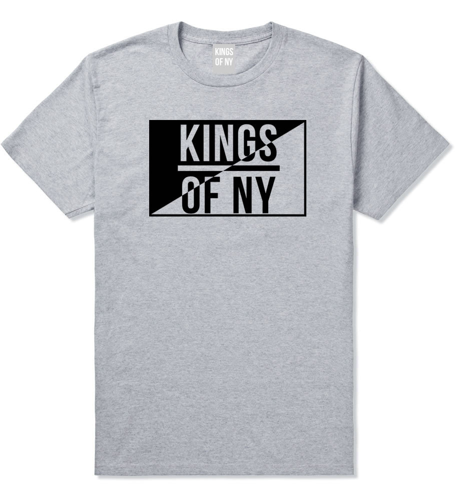 Kings Of NY Half Logo T-Shirt in Grey